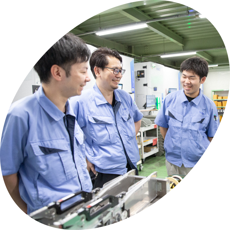 基板実装している様子
