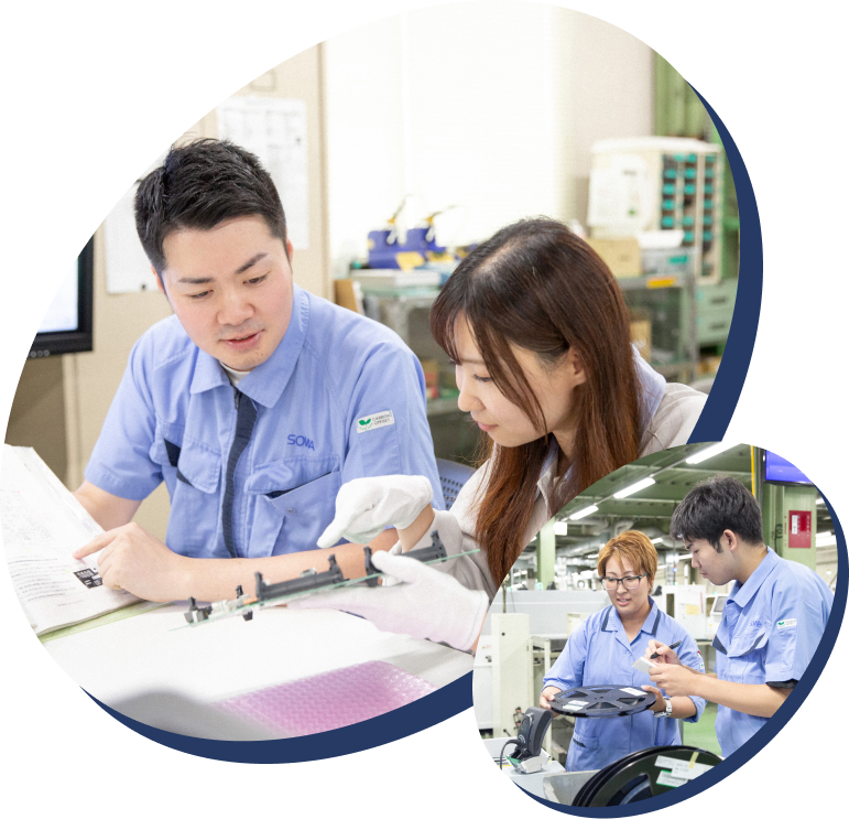 基板実装している様子