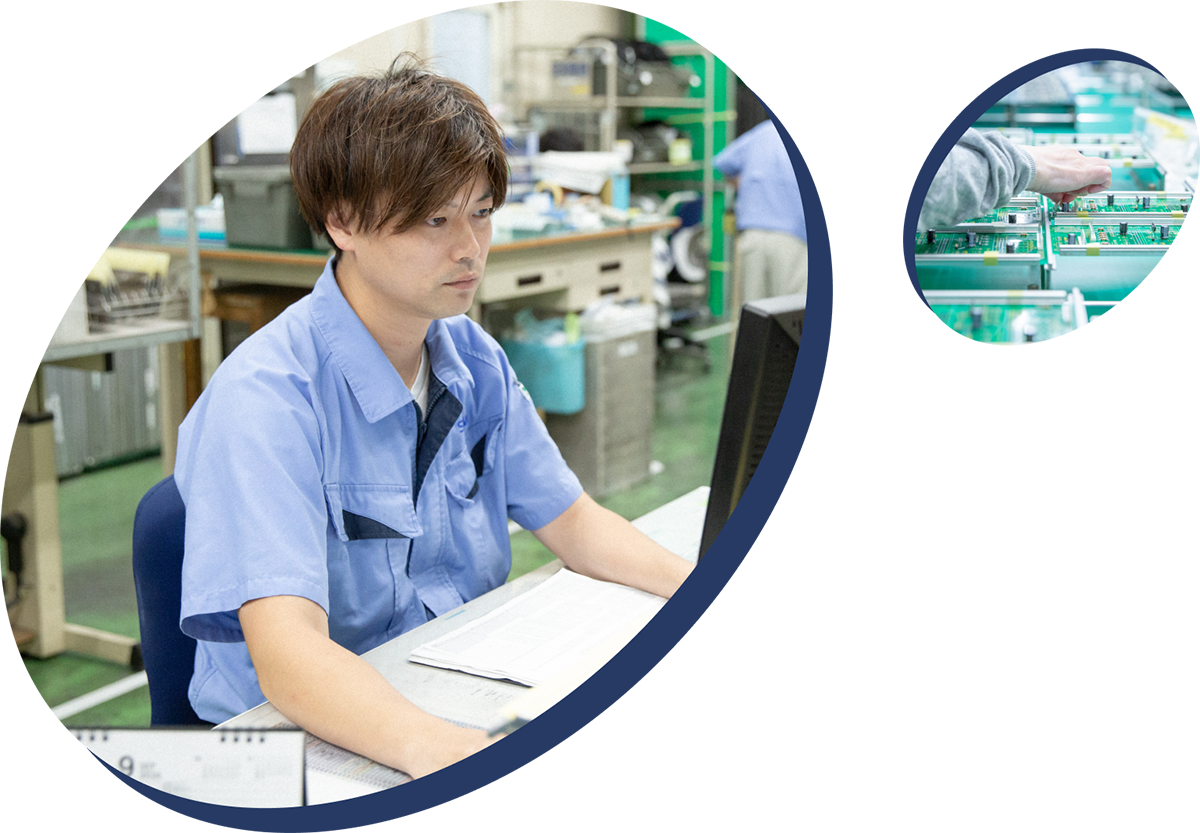 基板実装している様子